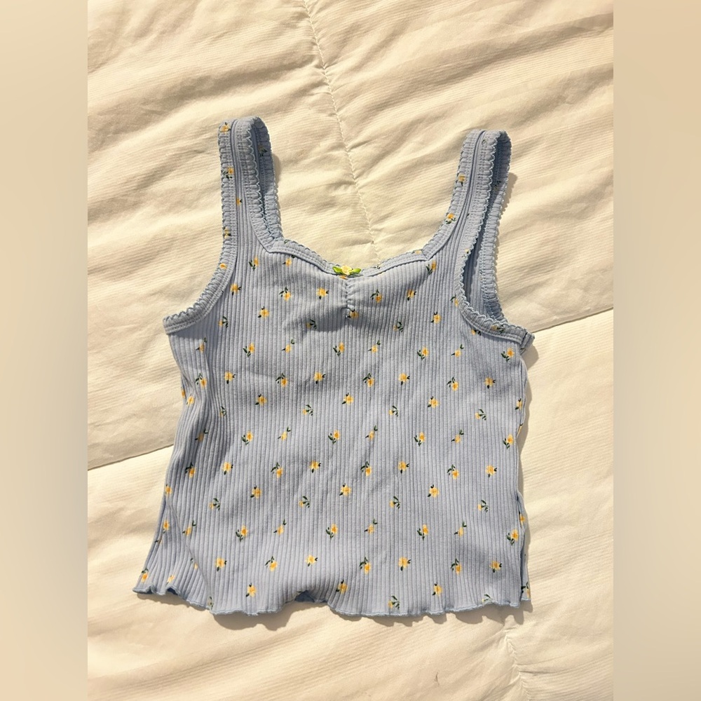 Old Navy Light Blue Ribbed Tank Top Girl Small